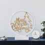 Opviq Lámpara de mesa XMAS10 Blanco y Dorado